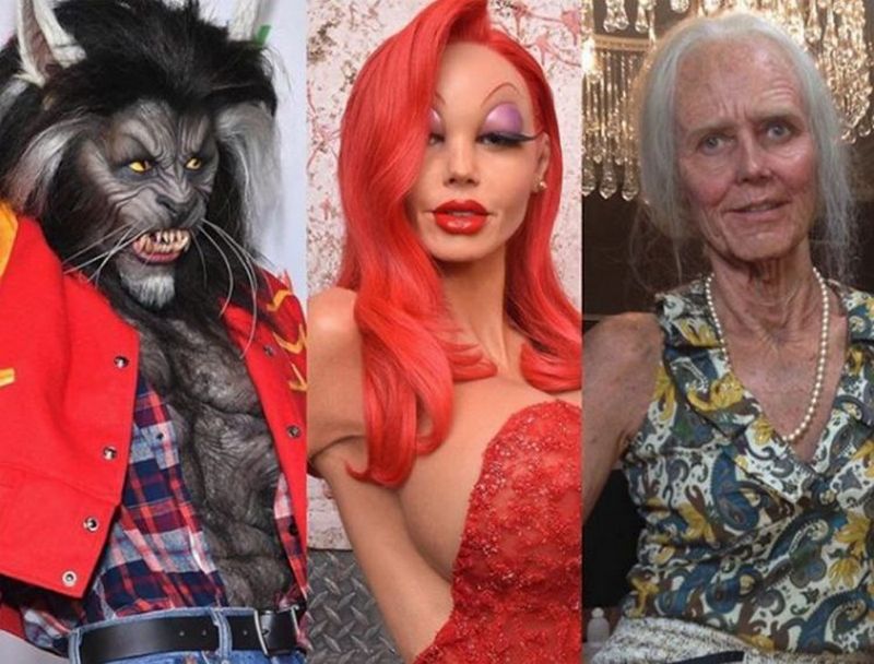 Prosthetic Renaissance Inc. has already made Heidi Klum’s Jessica Rabbit costume for Halloween 2015 and elderly woman costume for Halloween 2013.