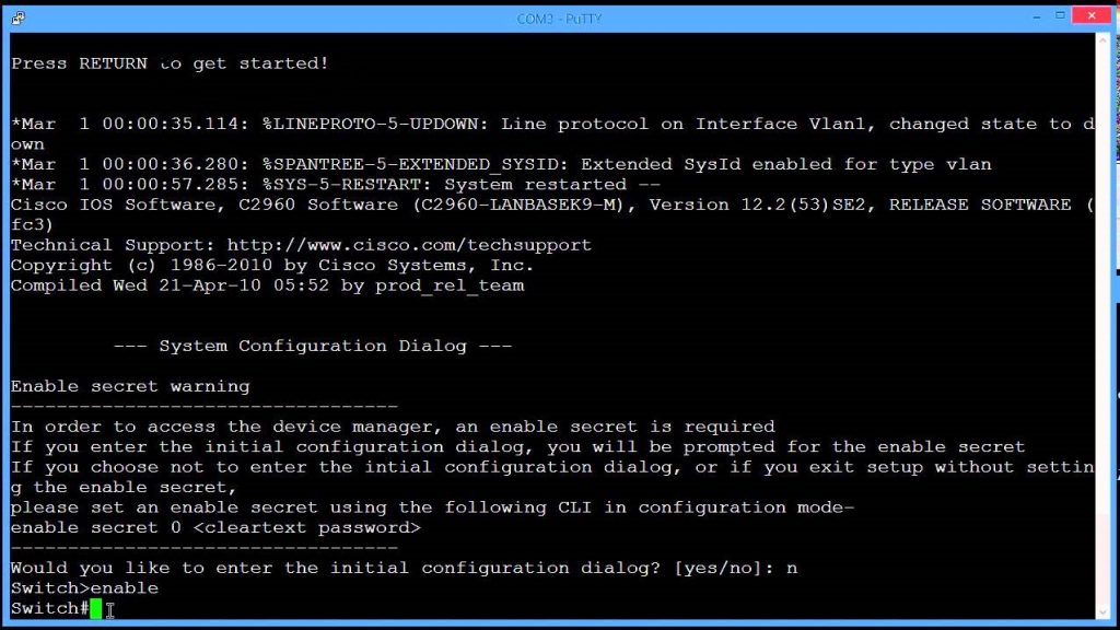 Basic Cisco Switch commands & Configuration