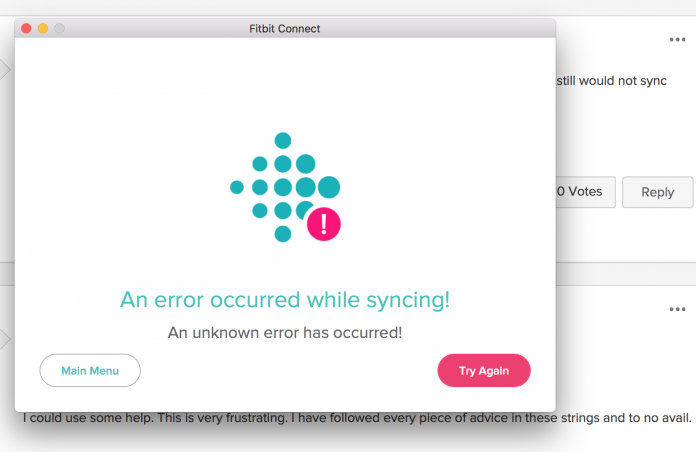 fitbit not syncing