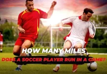 How many miles does a soccer player run in a game?
