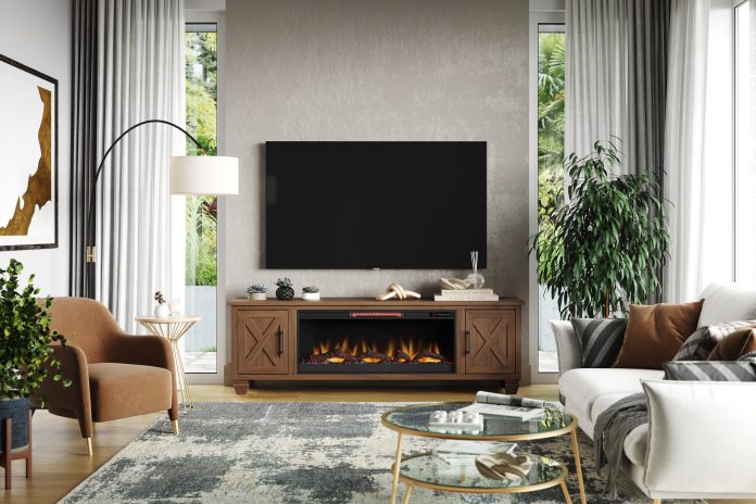 Electric fireplace TV stands